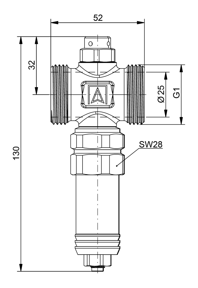 AFRISO Frostschutzventil AAV 102 für Wärmepumpen, G1 AG BEF 7400