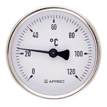 Bimetall-Anlegethermometer mit Befestigungsfeder